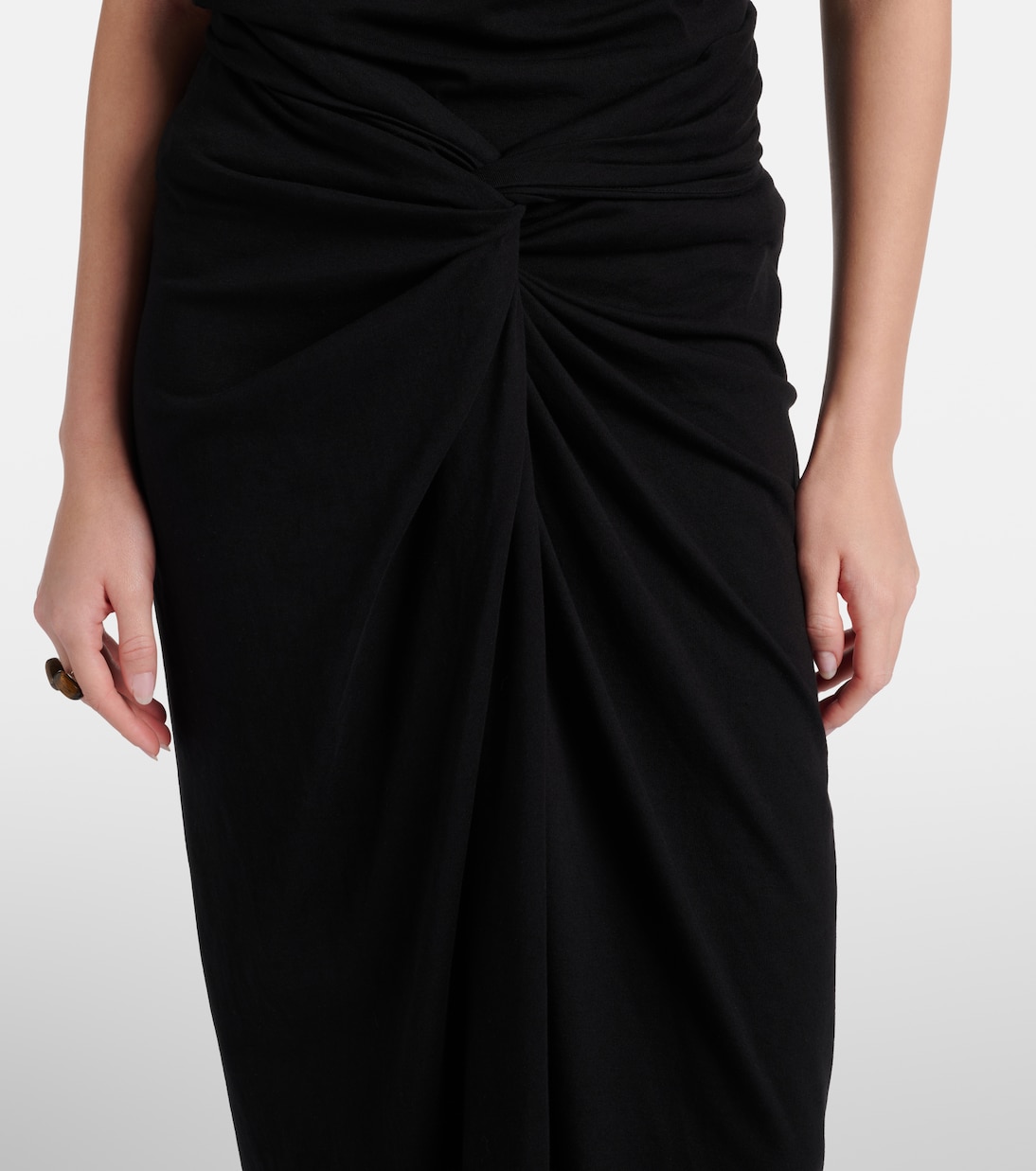 Gathered cotton midi skirt | Dries Van Noten