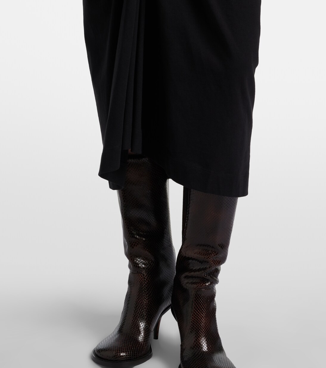 Gathered cotton midi skirt | Dries Van Noten