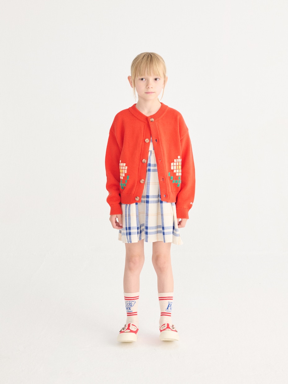 Intarsia cotton cardigan | Bobo Choses