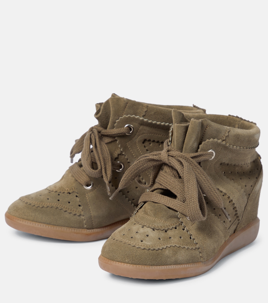 Bobby suede wedge sneakers | Isabel Marant