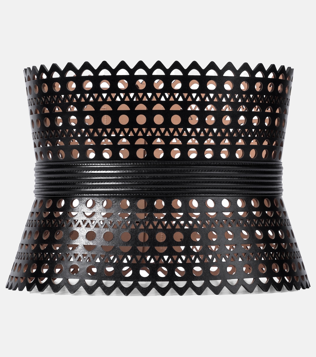 Cintura Corsetto in Pelle Vienne di ALAÏA per Giovani Stilisti