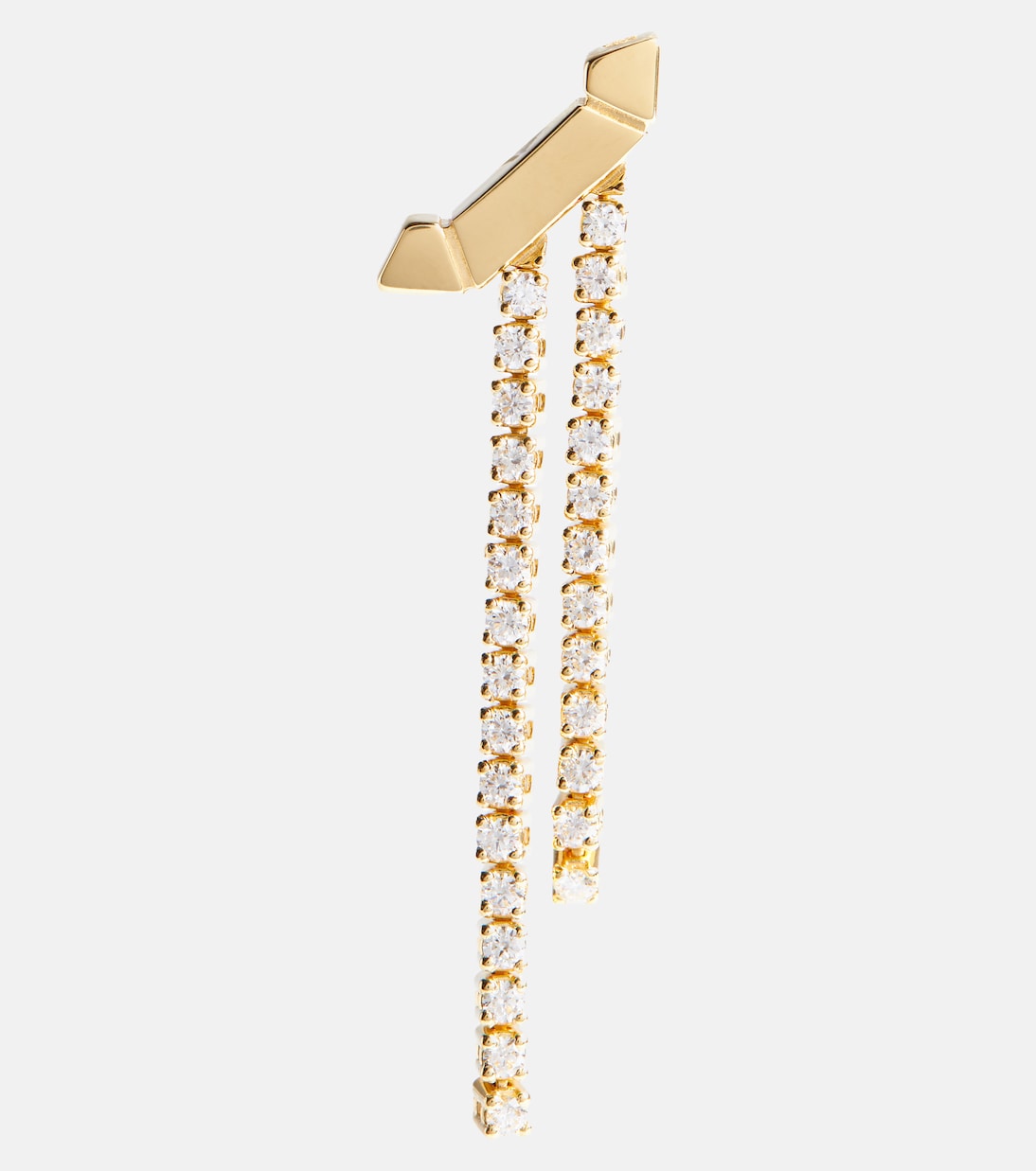 Boucle d'oreille unique Paris en or 18 ct et diamants | Eéra