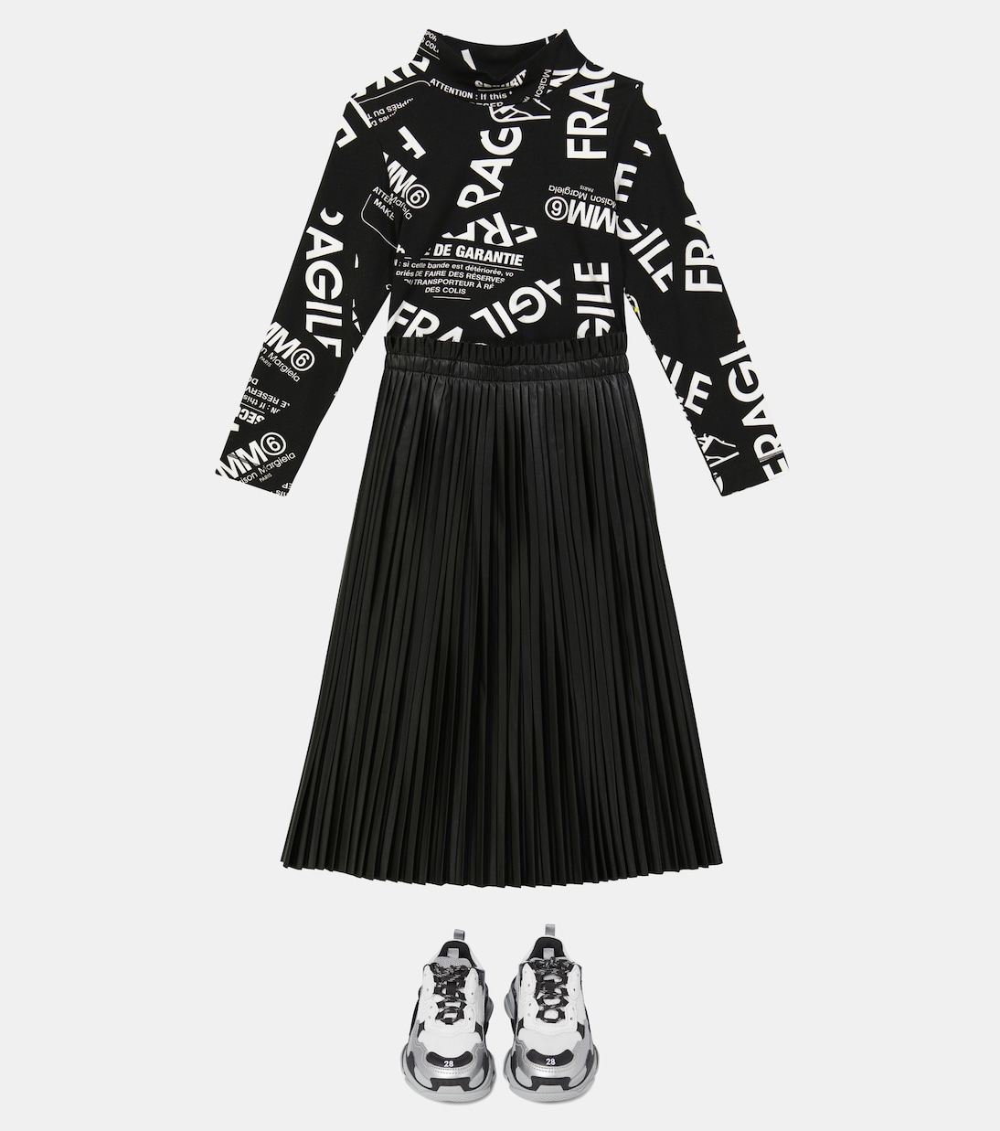 Rock aus Lederimitat | MM6 Maison Margiela Kids