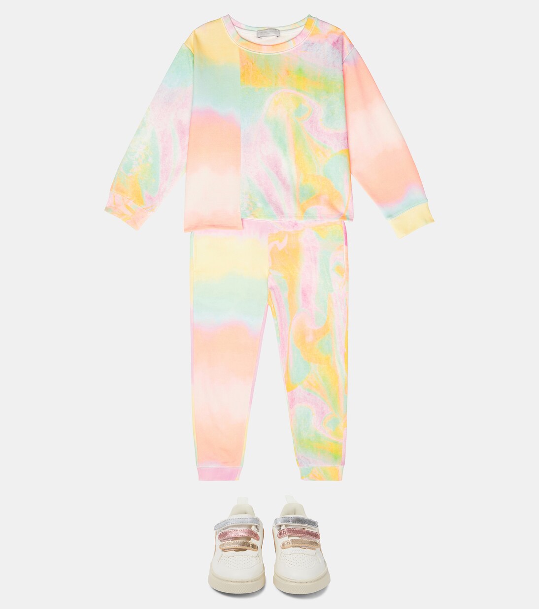 Pantaloni e felpa in cotone con stampa | Stella McCartney Kids