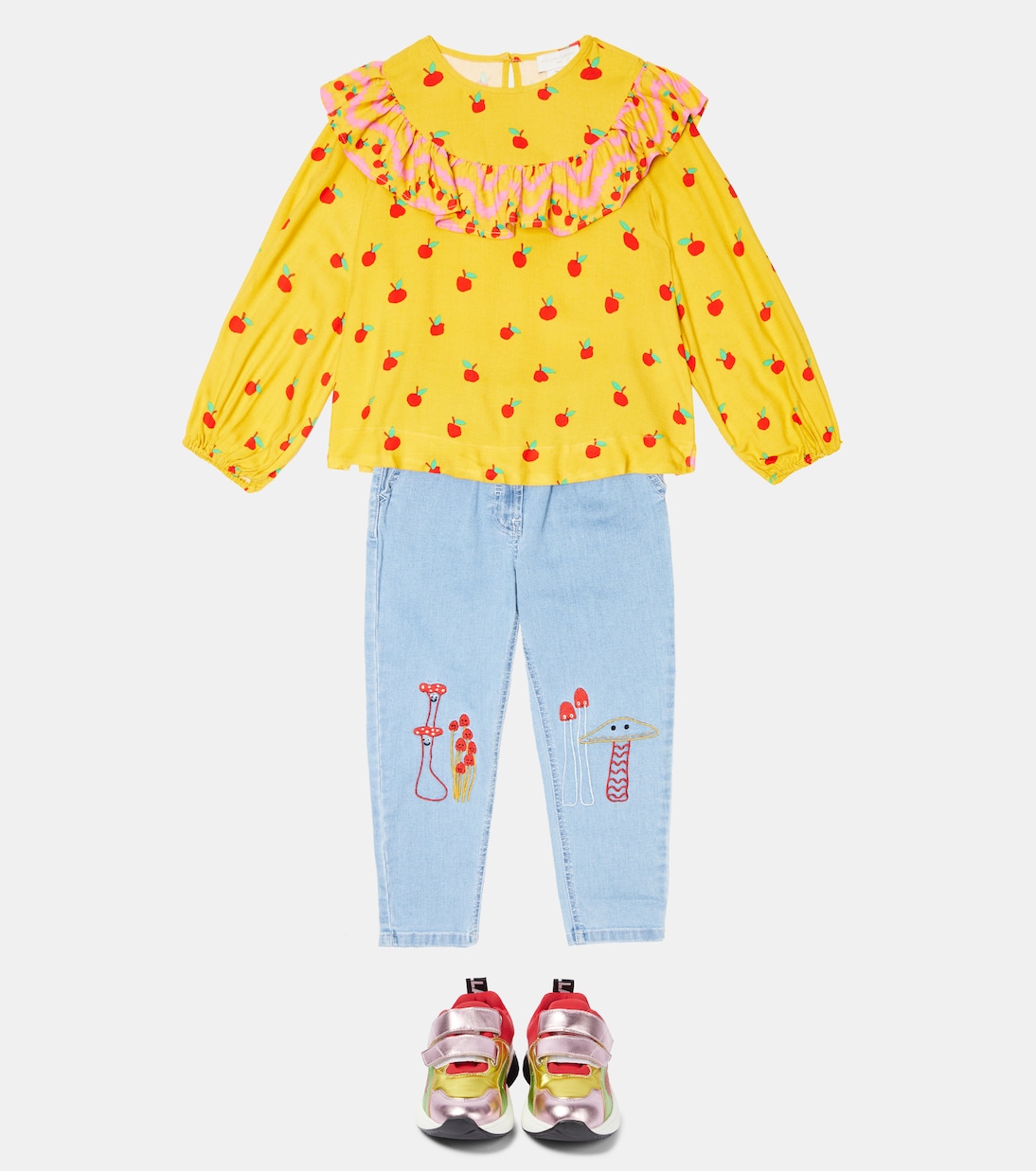 Blusa con stampa e volant | Stella McCartney Kids