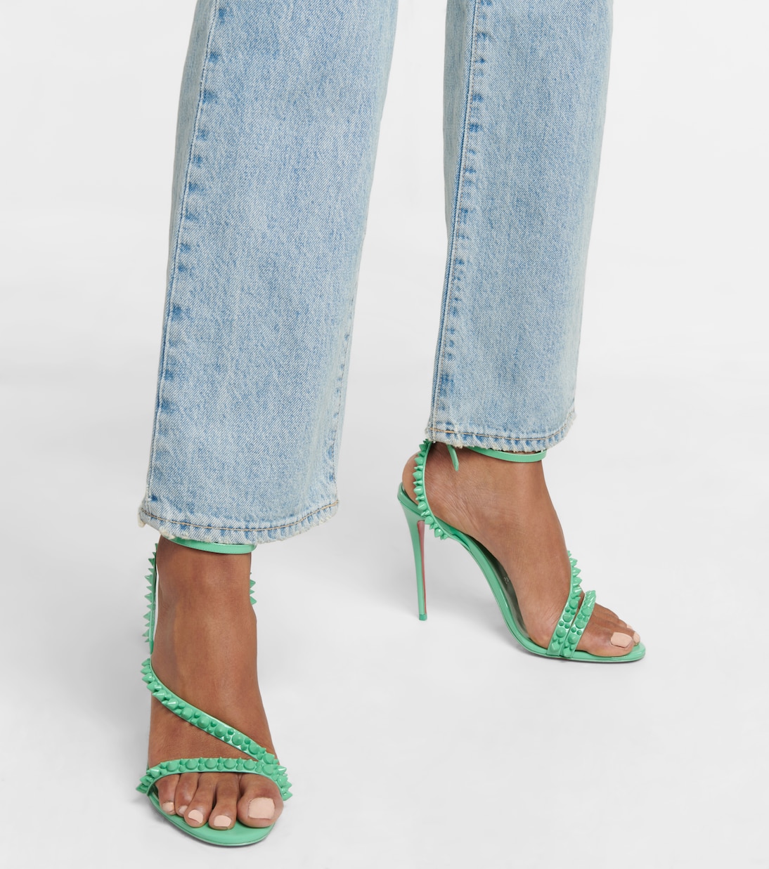 Sandali Mafaldina Spikes 100 in vernice | Christian Louboutin