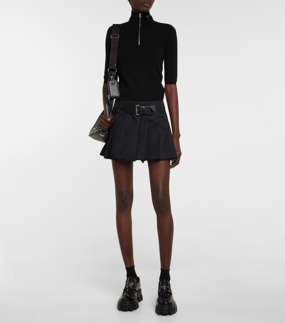 Mini-jupe à plis | Prada