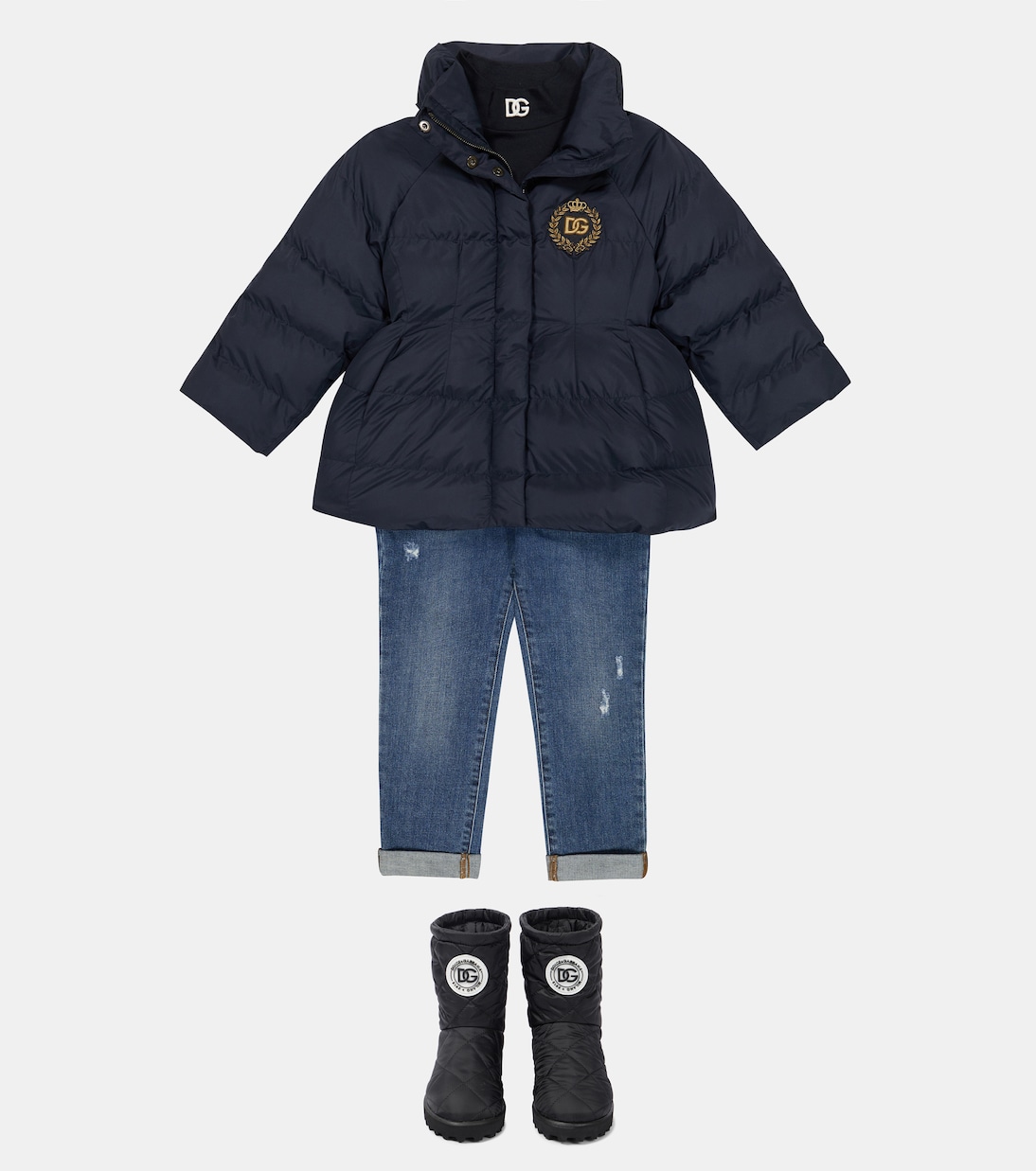 Chaqueta acolchada con logo | Dolce&Gabbana Kids