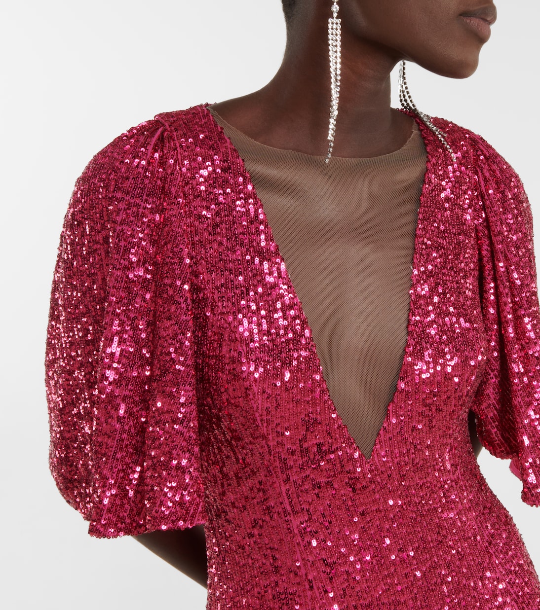 Robe longue à sequins | Monique Lhuillier