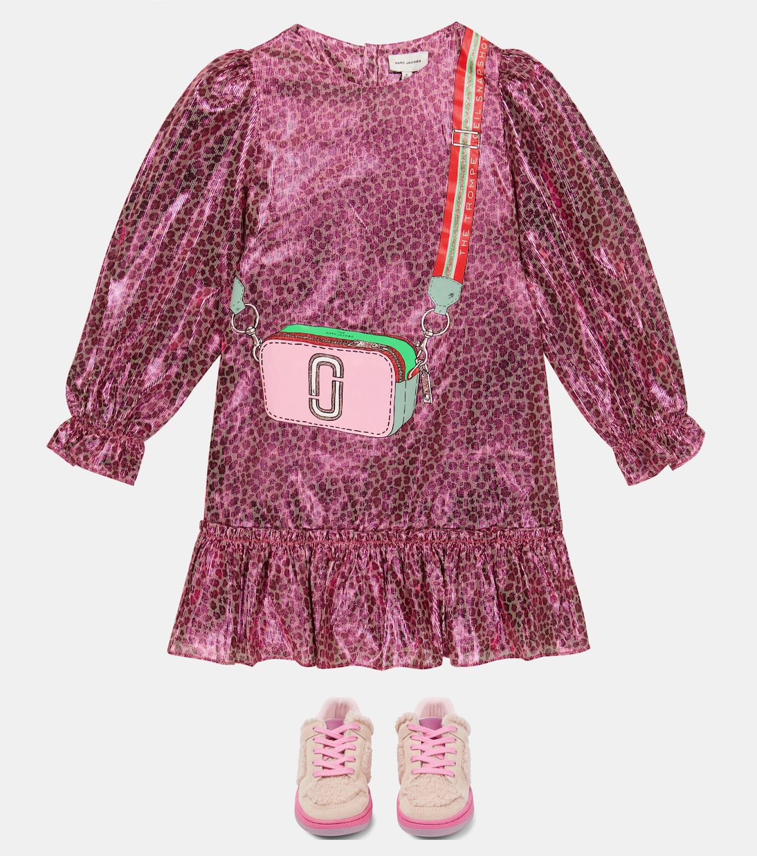Faux fur and leather sneakers | Marc Jacobs Kids