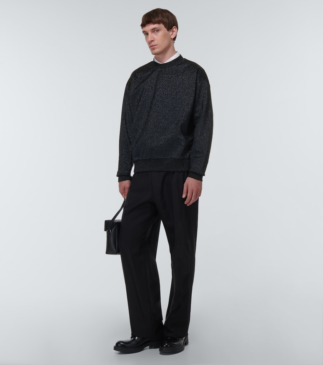 Metallic crewneck sweater | Jil Sander