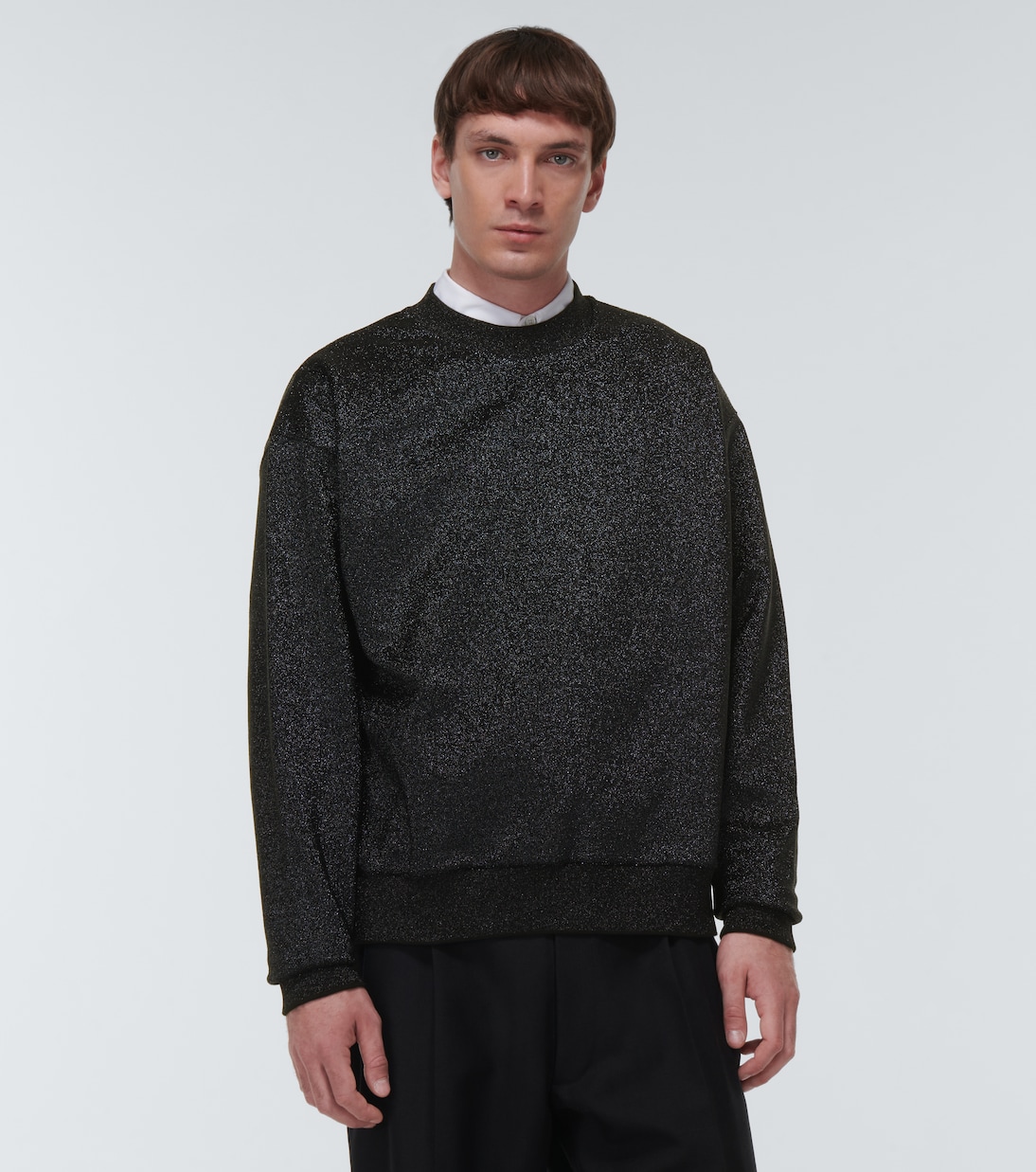 Metallic crewneck sweater | Jil Sander