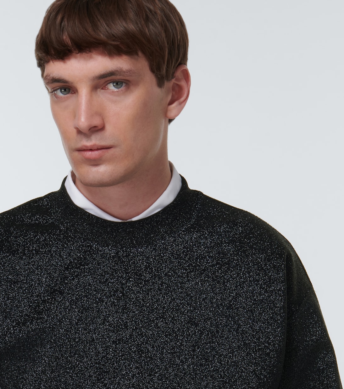 Metallic crewneck sweater | Jil Sander