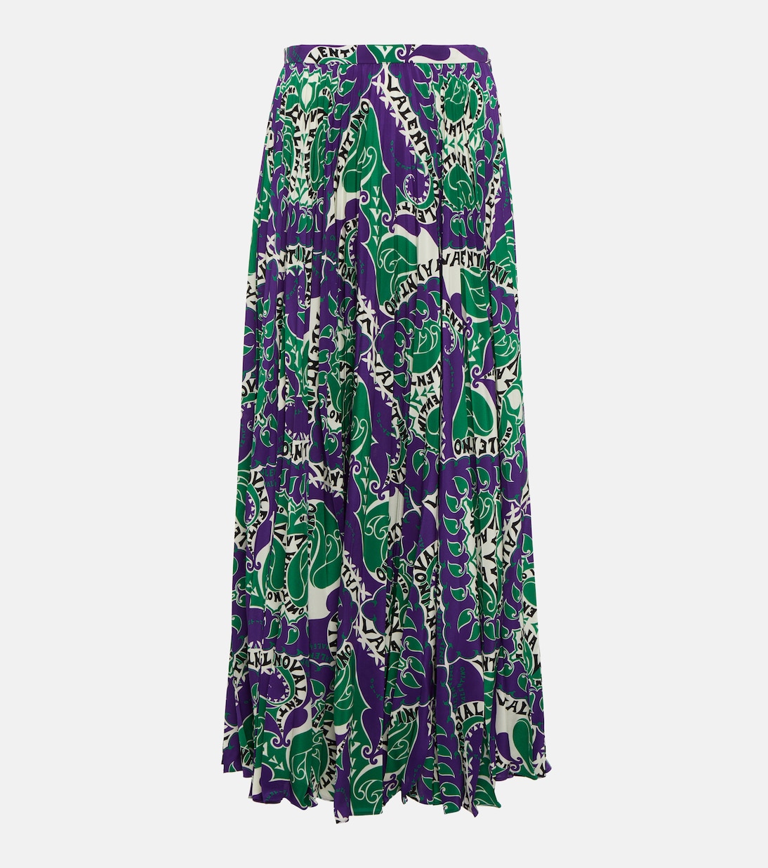 Falda midi estampada de tiro alto | Valentino