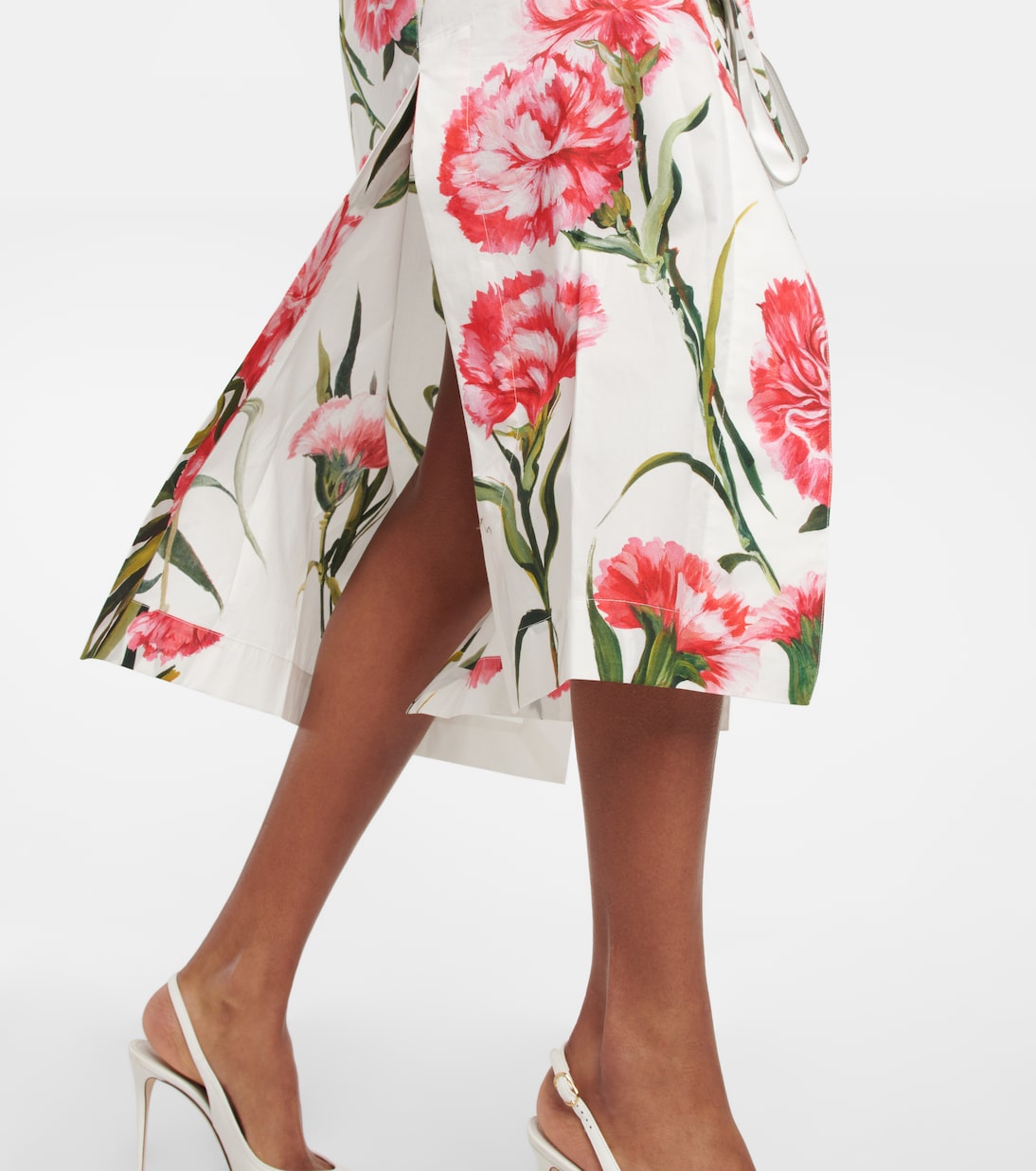 Abito chemisier in cotone con stampa | Dolce&Gabbana