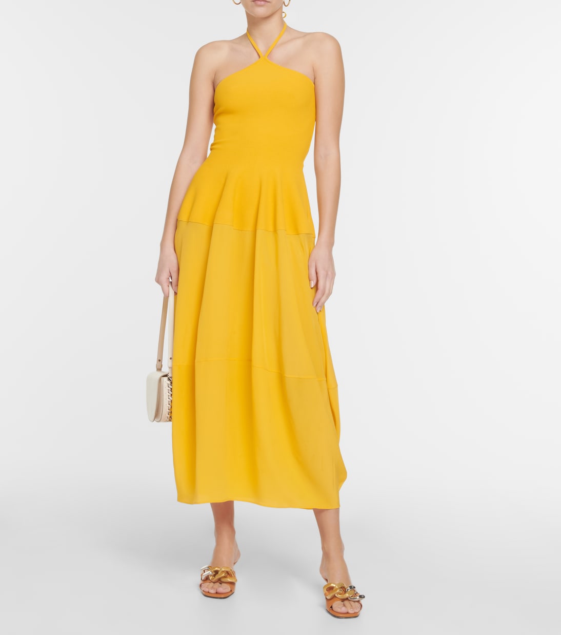 Abito midi con scollo all’americana | Stella McCartney