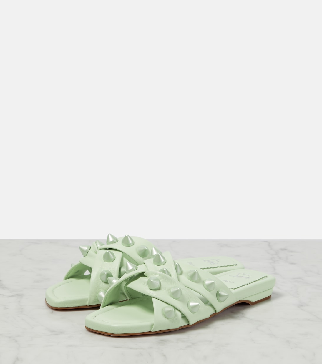 Pantoletten Miss Spika Club aus Leder | Christian Louboutin