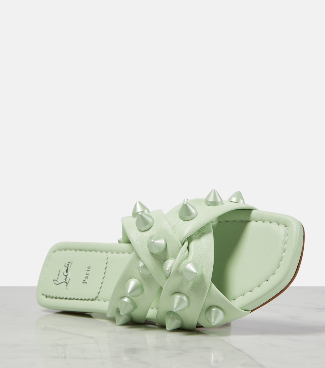 Pantoletten Miss Spika Club aus Leder | Christian Louboutin