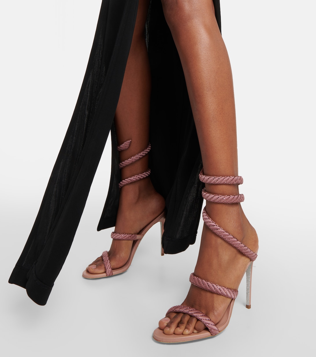 Cleo embellished satin sandals | Rene Caovilla