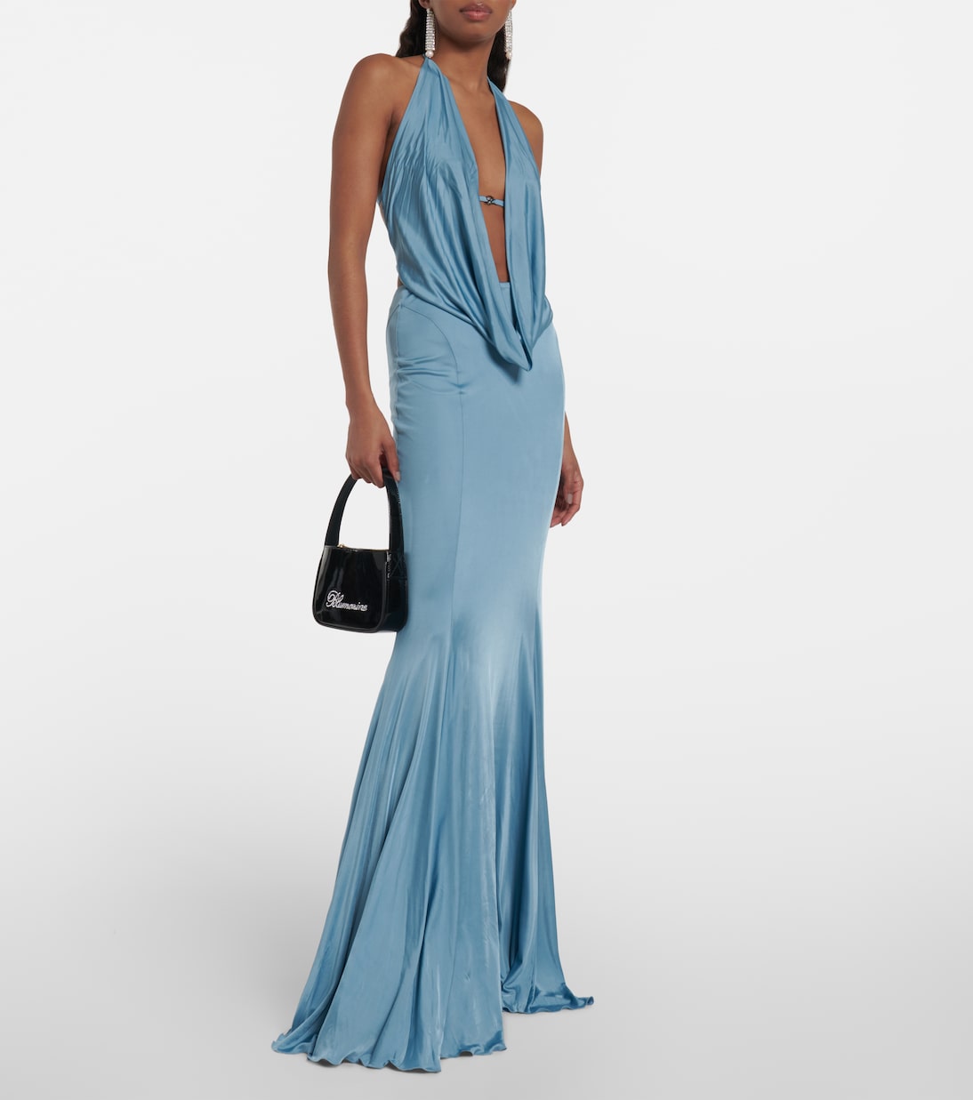 Open-back satin gown | Blumarine