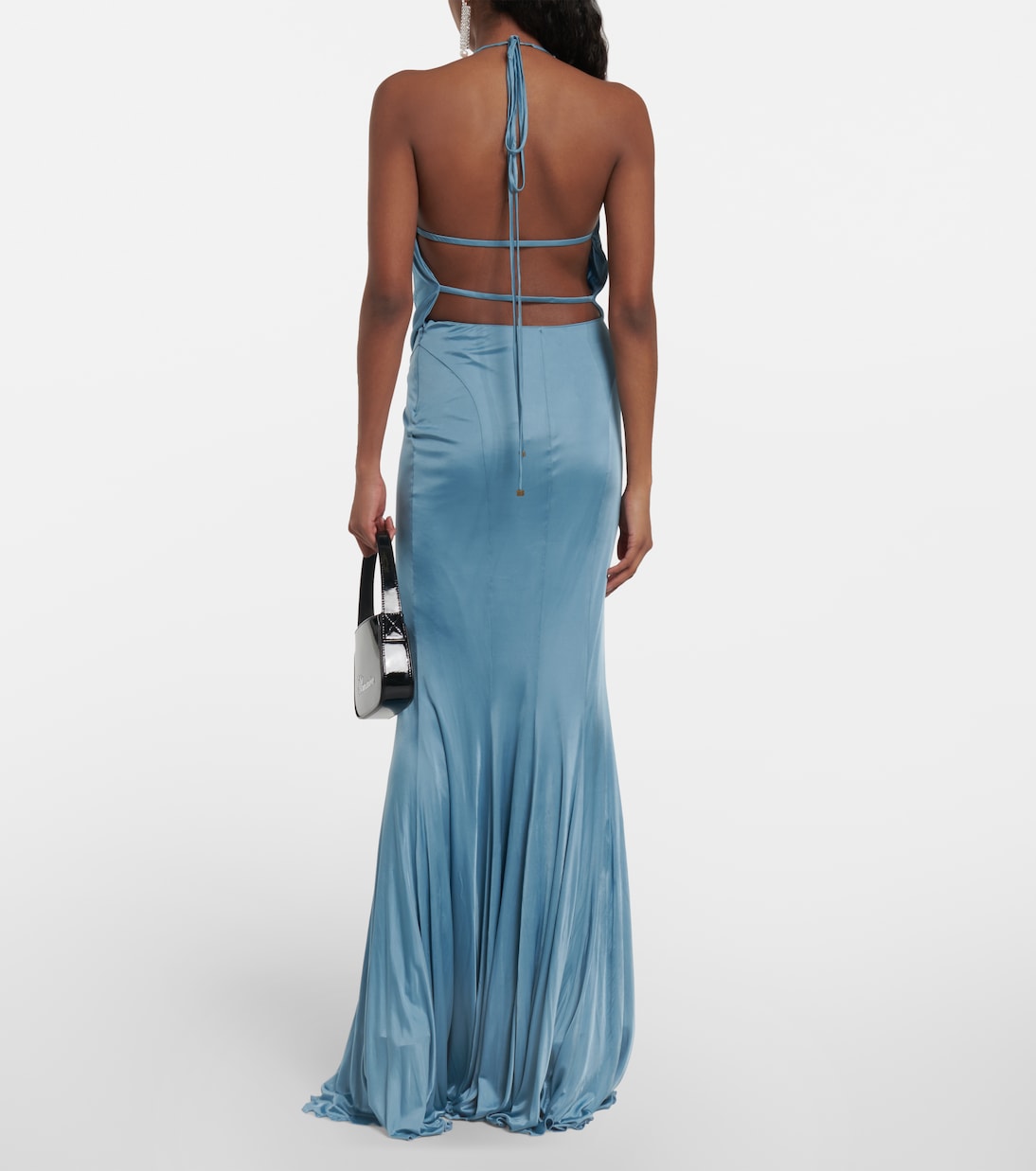 Open-back satin gown | Blumarine