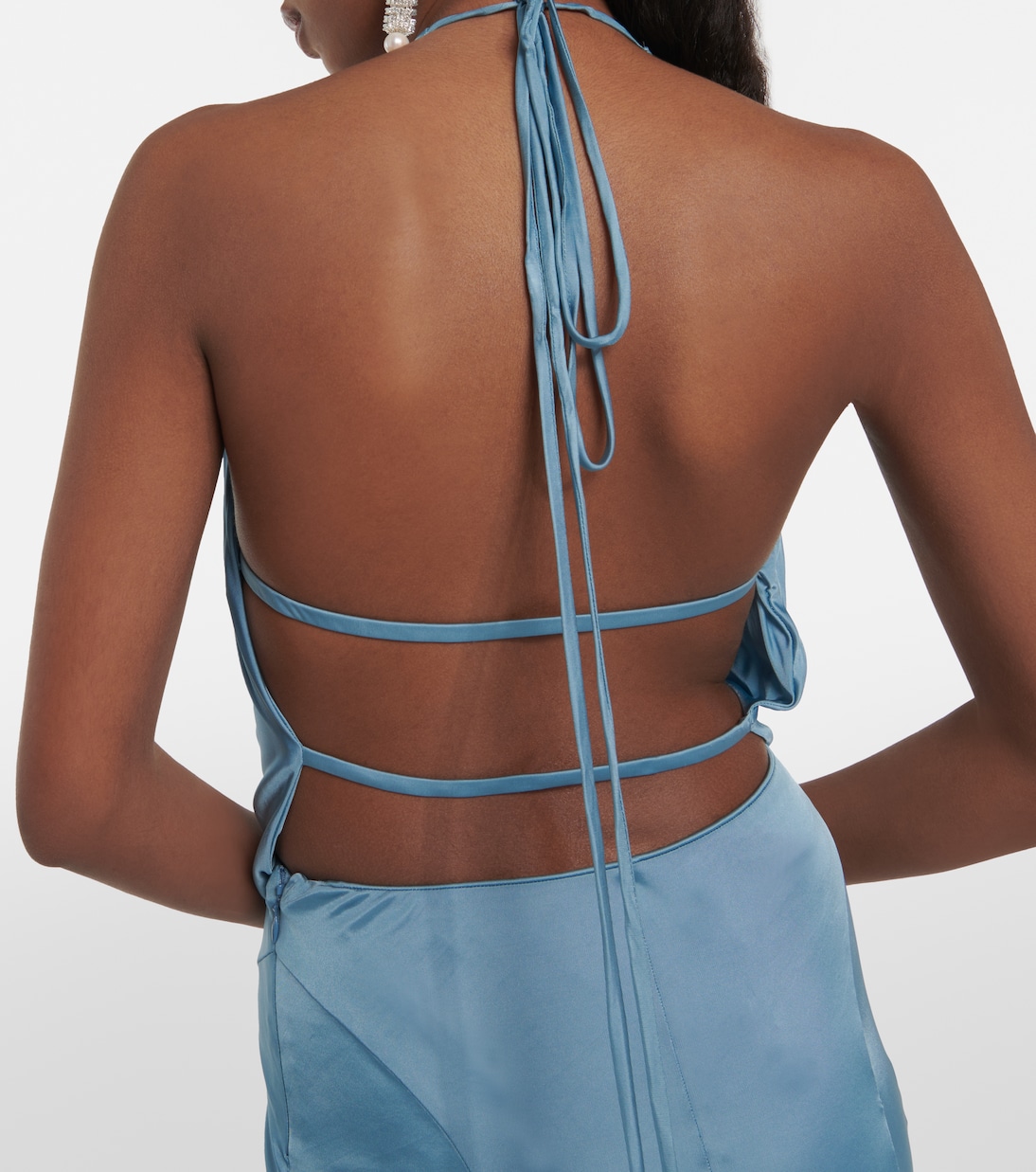 Open-back satin gown | Blumarine