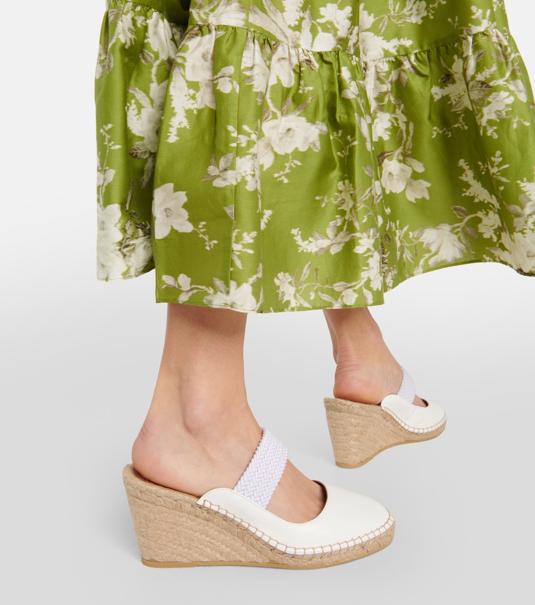 Siena 70 leather espadrille wedges | Malone Souliers