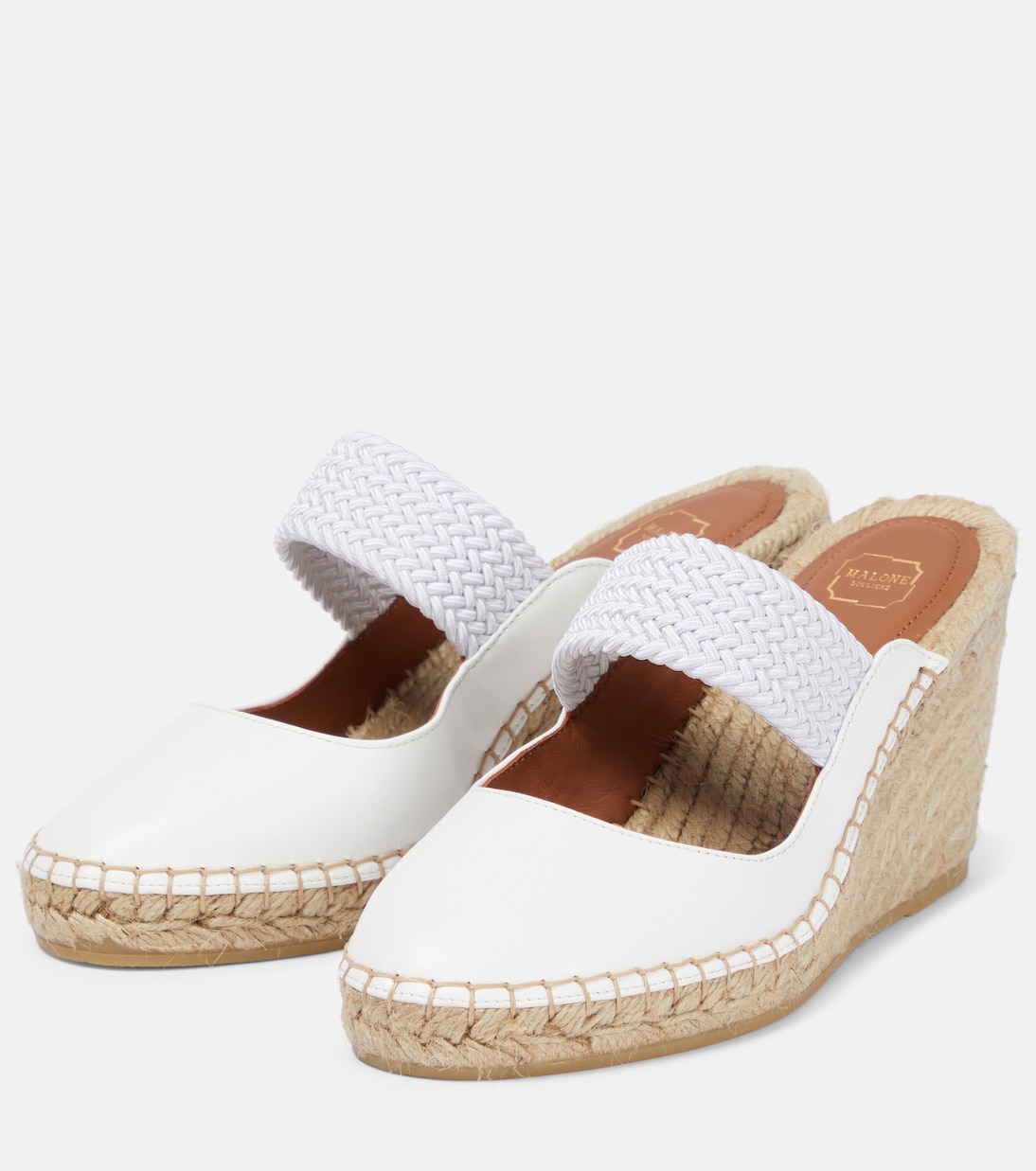 Siena 70 leather espadrille wedges | Malone Souliers