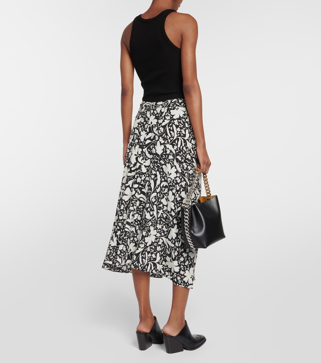 Printed silk midi skirt | Stella McCartney