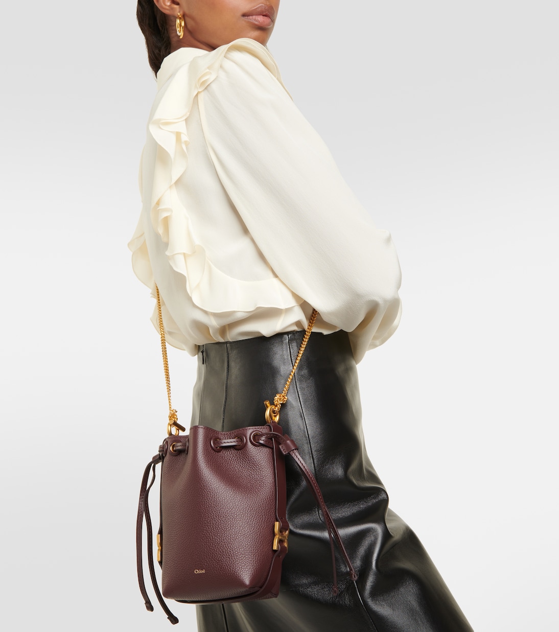 Sac seau Marcie Mini en cuir | Chloé