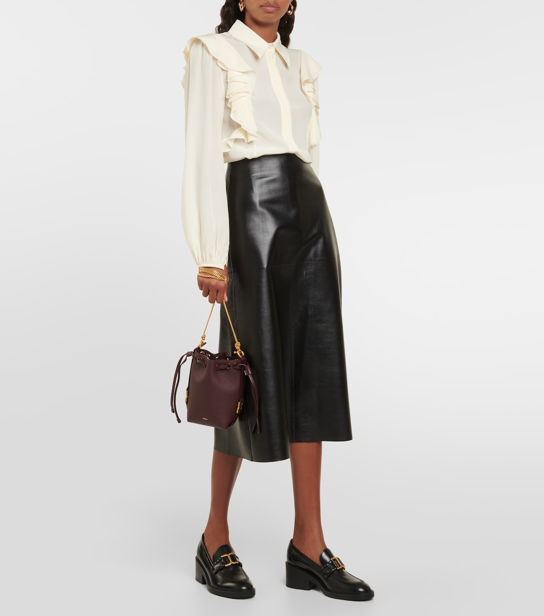 Sac seau Marcie Mini en cuir | Chloé