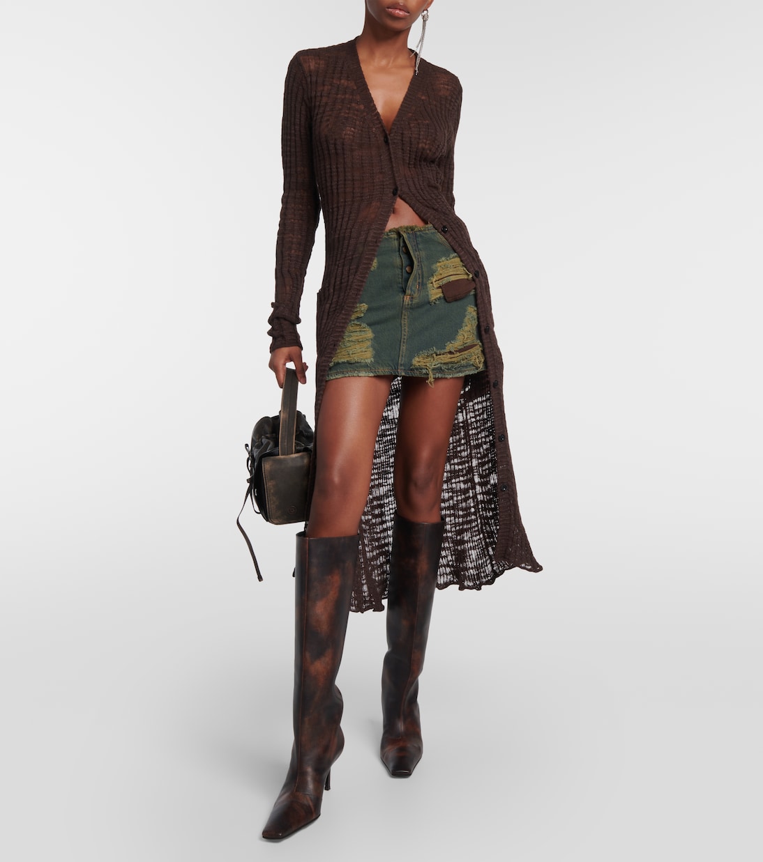 Minigonna in denim distressed | Acne Studios
