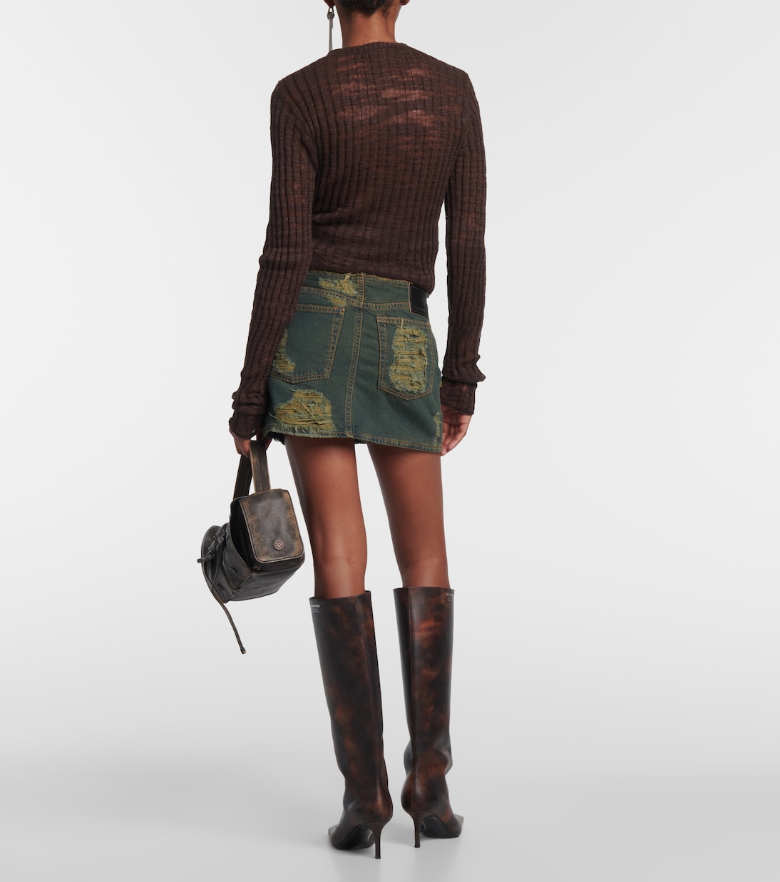 Minigonna in denim distressed | Acne Studios