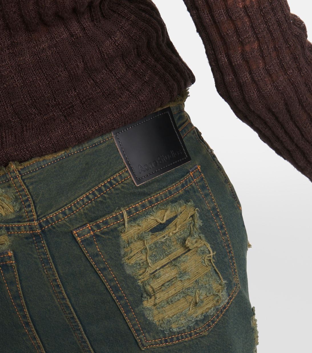 Minigonna in denim distressed | Acne Studios