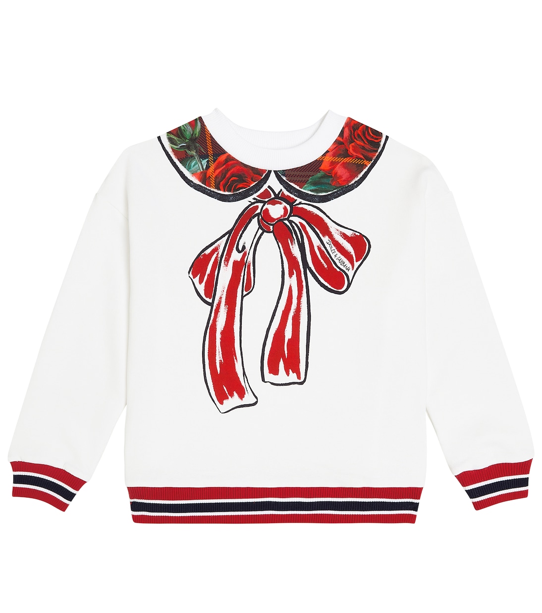 Felpa in jersey di cotone con stampa | Dolce&Gabbana Kids
