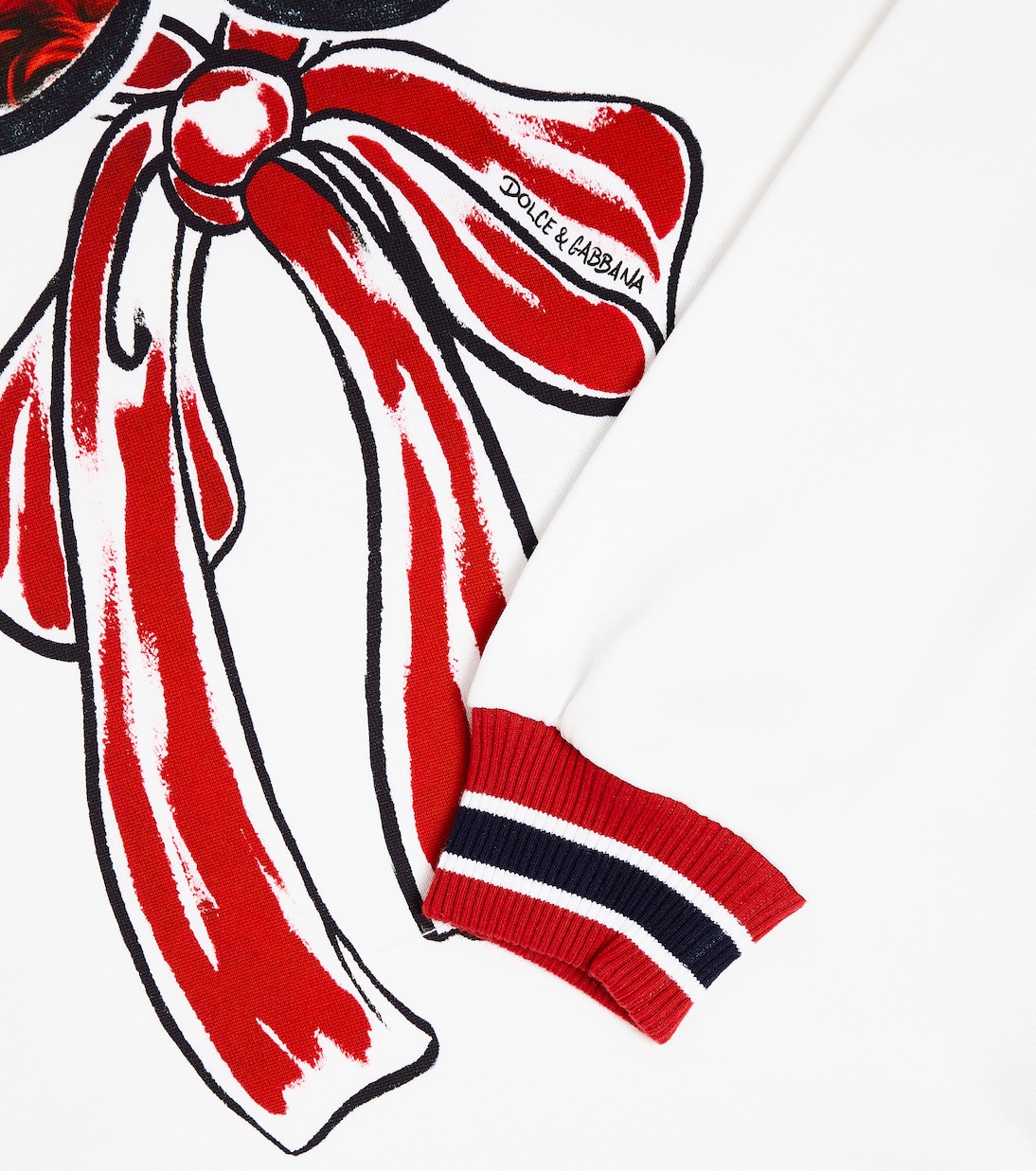 Felpa in jersey di cotone con stampa | Dolce&Gabbana Kids