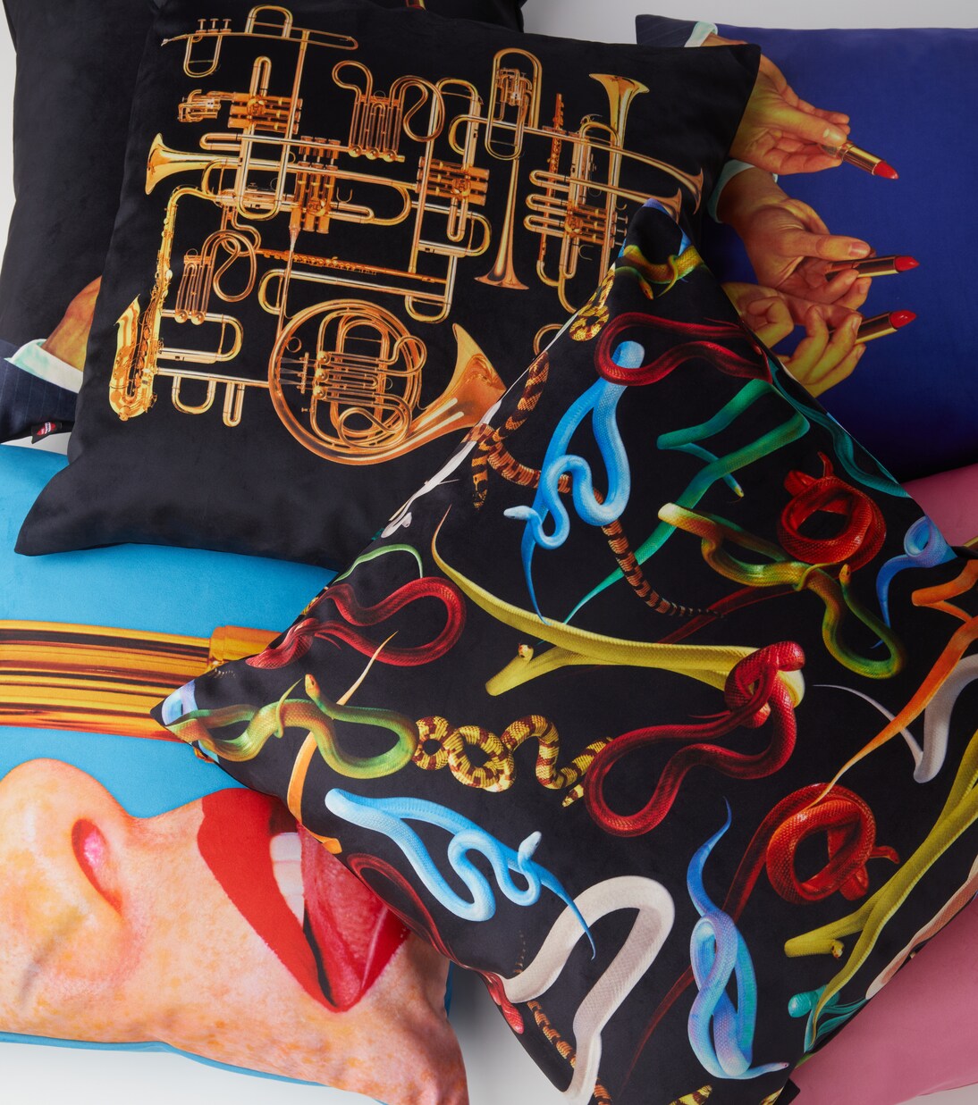x Toiletpaper Snakes cushion | Seletti