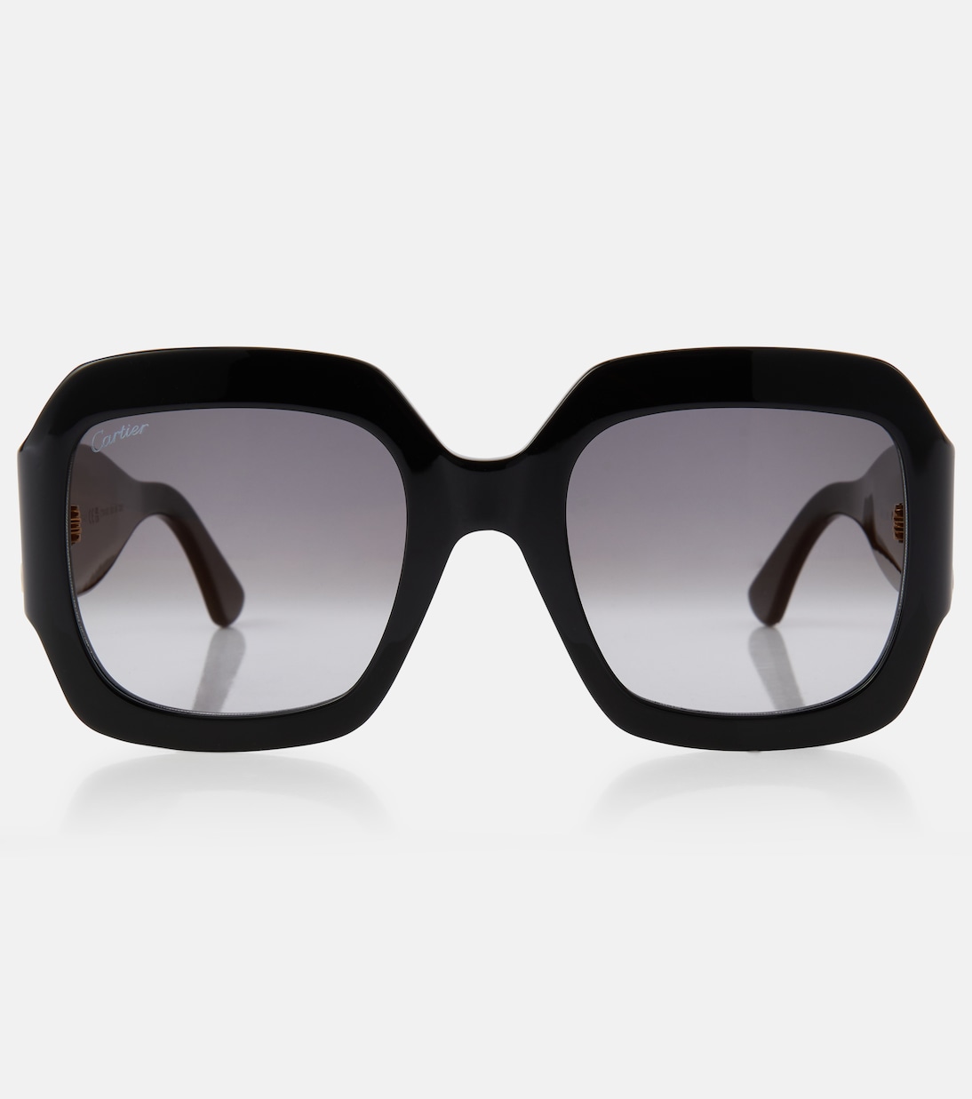 Lunettes de soleil Signature C carrees en noir Cartier Eyewear Collection Mytheresa