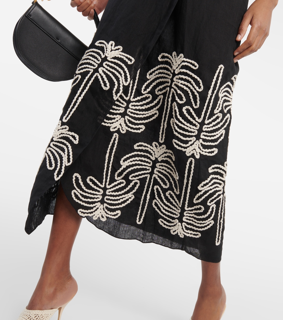 Embroidered linen and cotton maxi dress | Johanna Ortiz