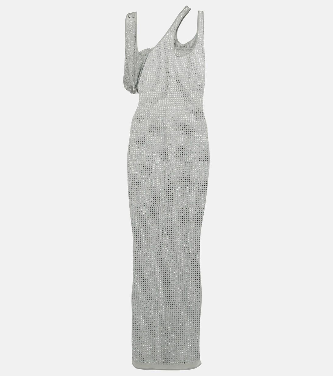 Vestido midi de jersey adornado | The Attico
