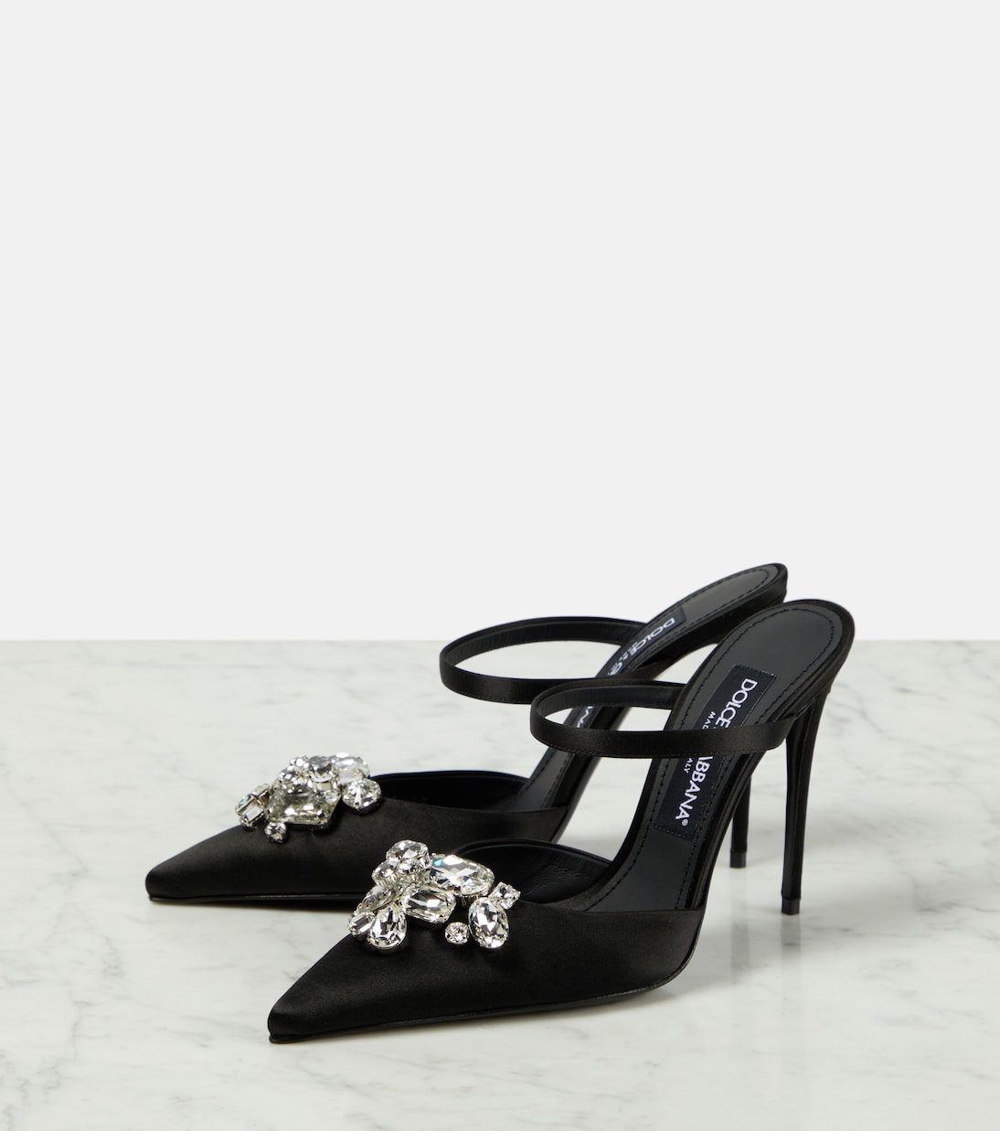 Verzierte Mules aus Satin | Dolce&Gabbana