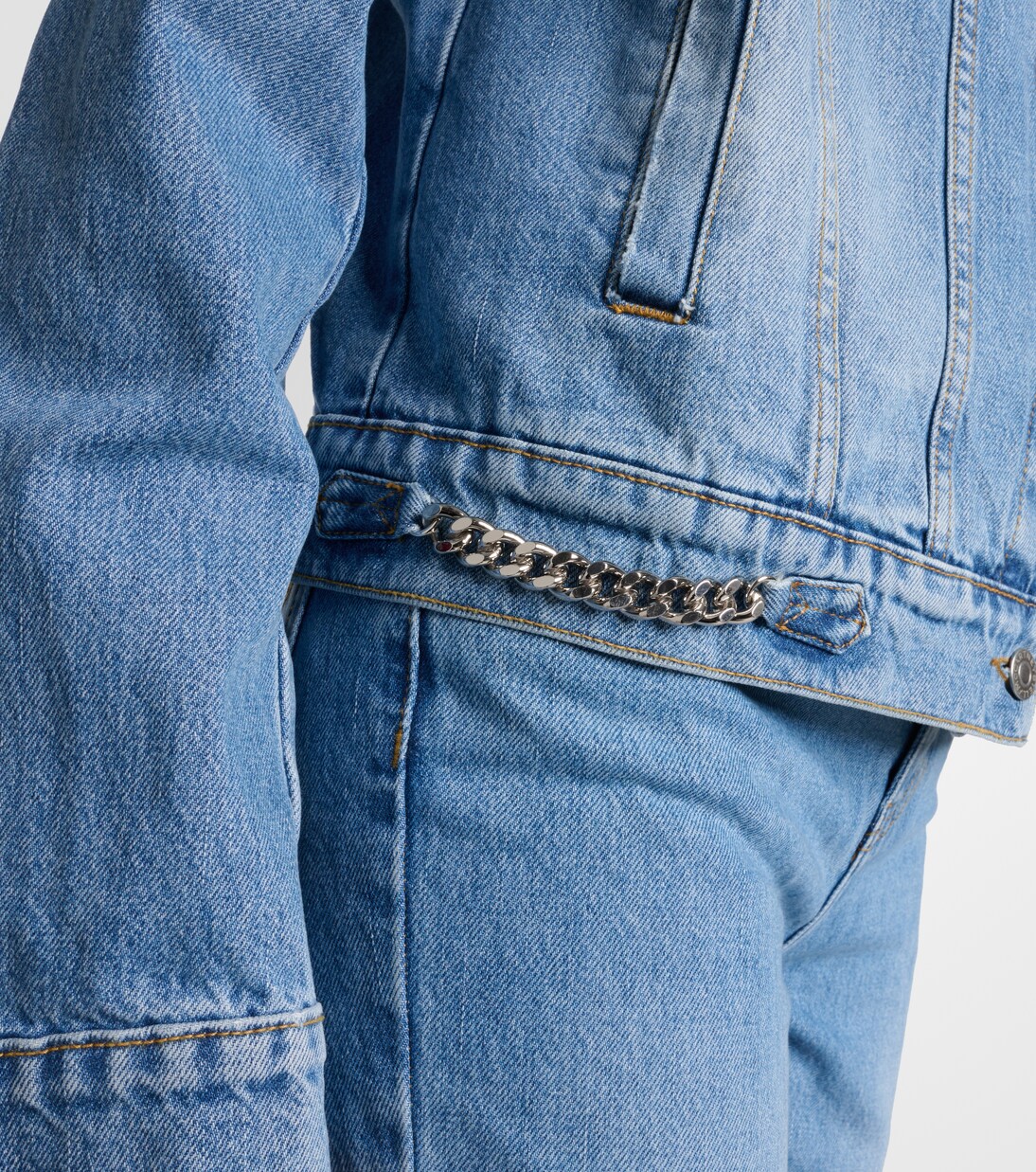 Chaqueta Falabella de denim con cadena | Stella McCartney
