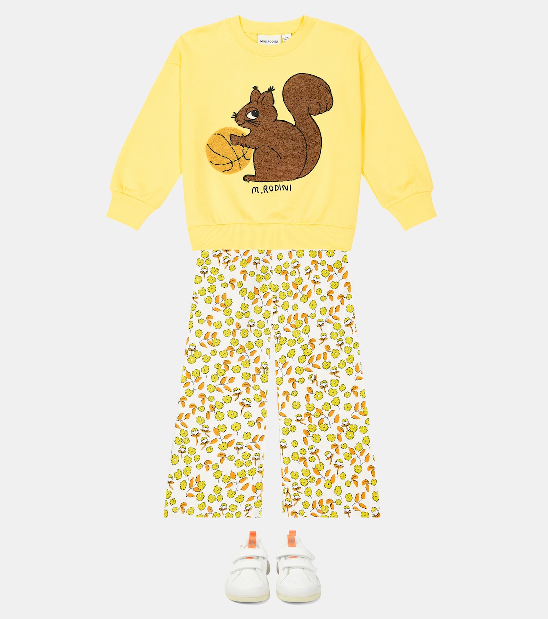 Jogginghose Flowers aus einem Baumwollgemisch | Mini Rodini