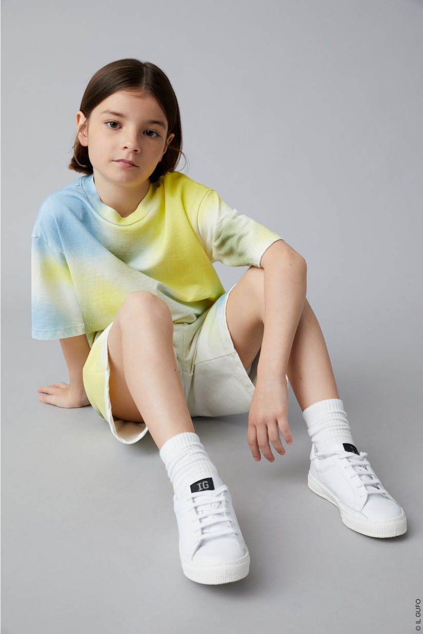 T-shirt e shorts in cotone tie-dye | Il Gufo