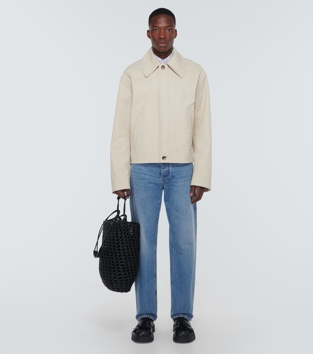 Coated cotton blouson jacket | Bottega Veneta