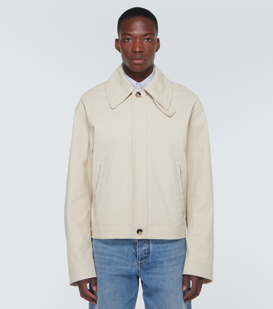 Coated cotton blouson jacket | Bottega Veneta