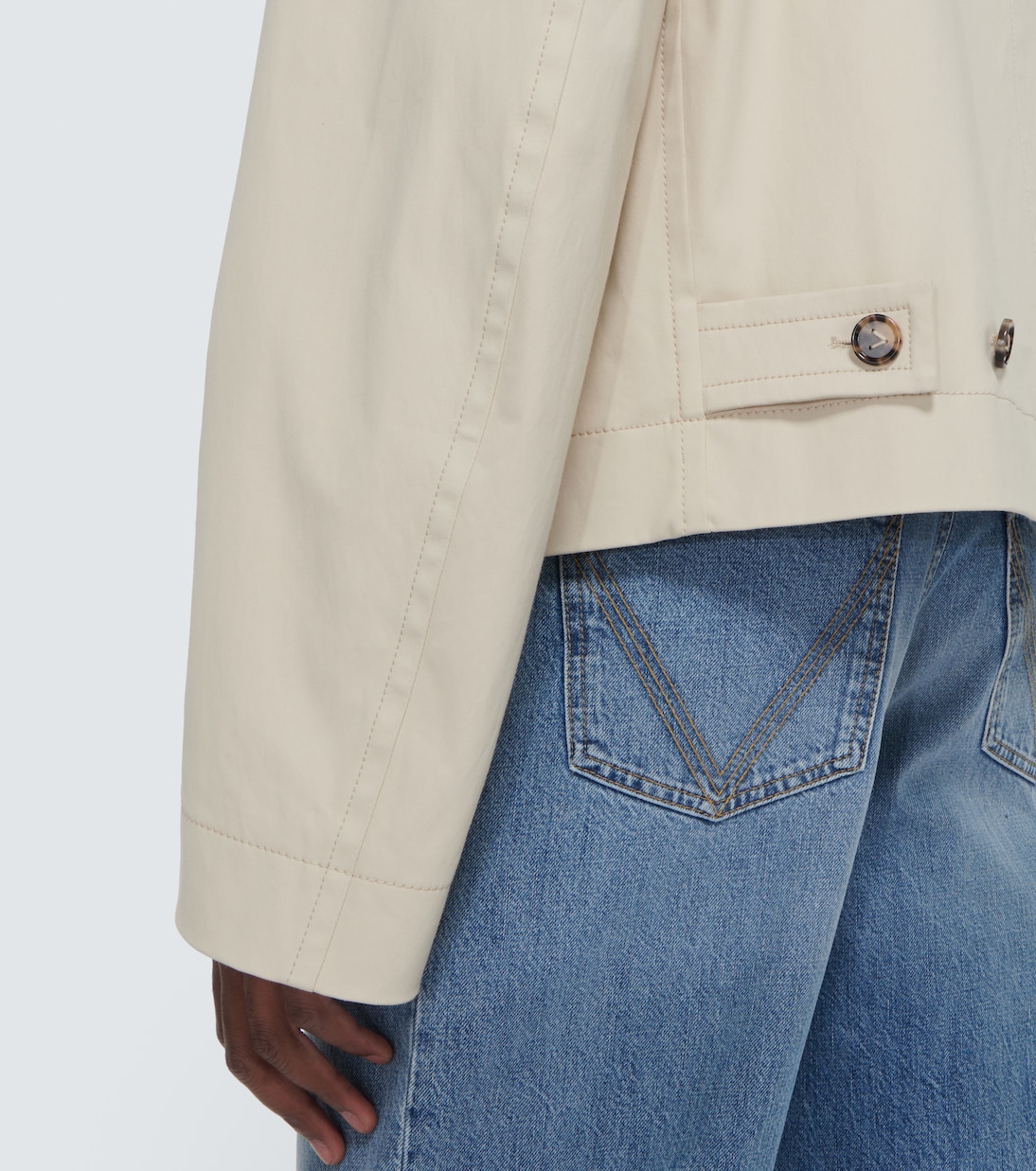 Coated cotton blouson jacket | Bottega Veneta