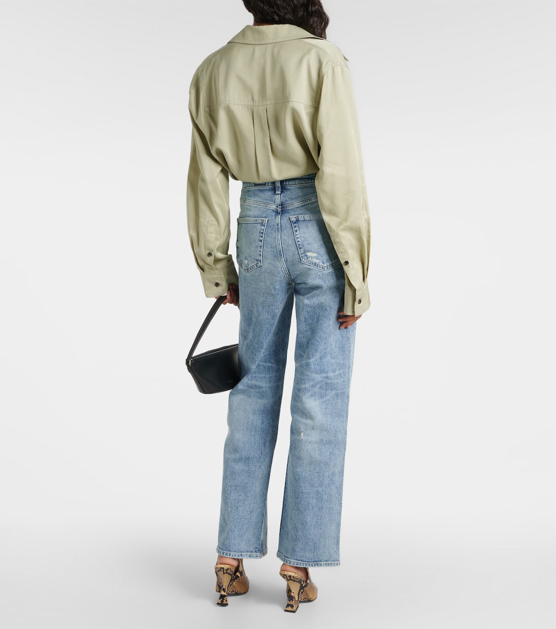 Jeans a gamba larga New Alexxis a vita alta | AG Jeans