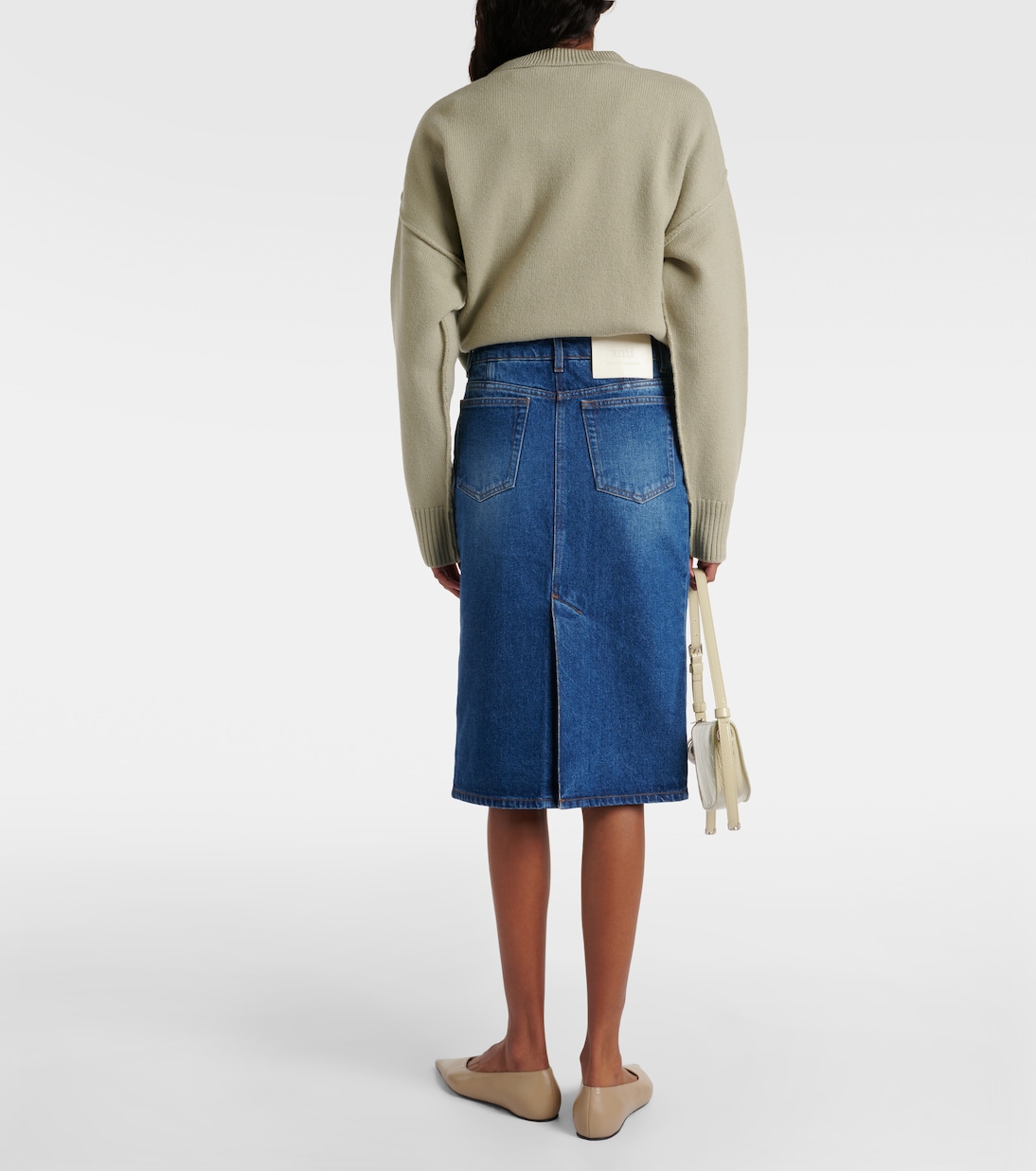 Falda tubo de denim | Ami Paris