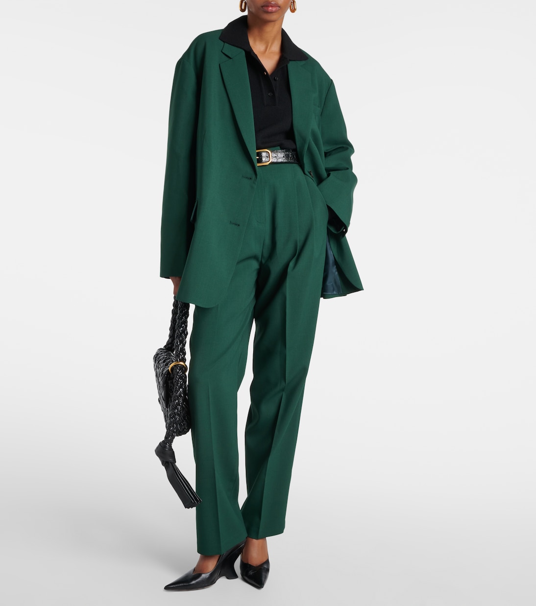 Pantaloni regular Bea a vita alta | The Frankie Shop